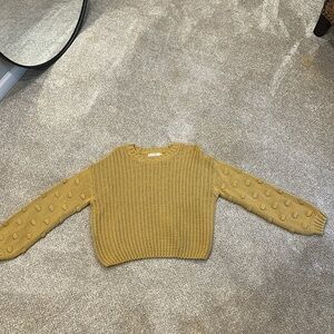 🍂Moon & Madison Sweater.   Cropped   Light mustard Gold Color. Size X-Small